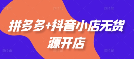 老陶电商·拼多多+抖音小店无货源开店 选品、运营、基础、付费推广、爆款案例等