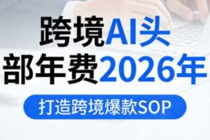 跨境AI头部年费2026年，打造跨境爆款SOP（更新5月）