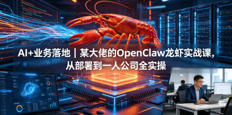 AI+业务落地某大佬的OpenClaw小龙虾实战课，从部署到一人公司全实操