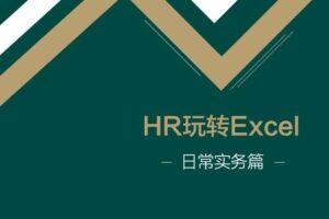 HR玩转Excel日常实务篇HR全流程综合实战课程