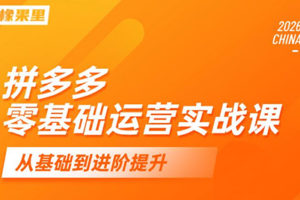 仙道电商·拼多多零基础运营实战课