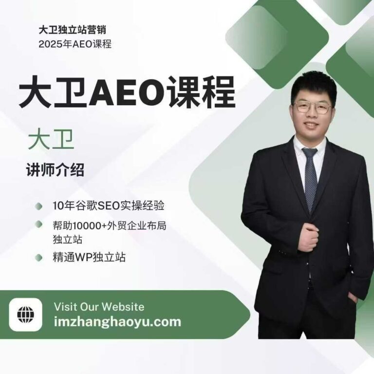 大卫AEO课程 带你从谷歌传统SEO到AEO顺利转型