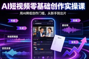 AI短视频零基础创作实操课