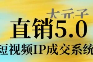 大元子·直销5.0短视频IP成交系统