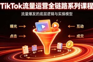 TikTok流量运营全链路系列课程
