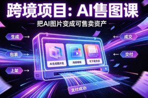 跨境项目:AI售图课,虚拟产品