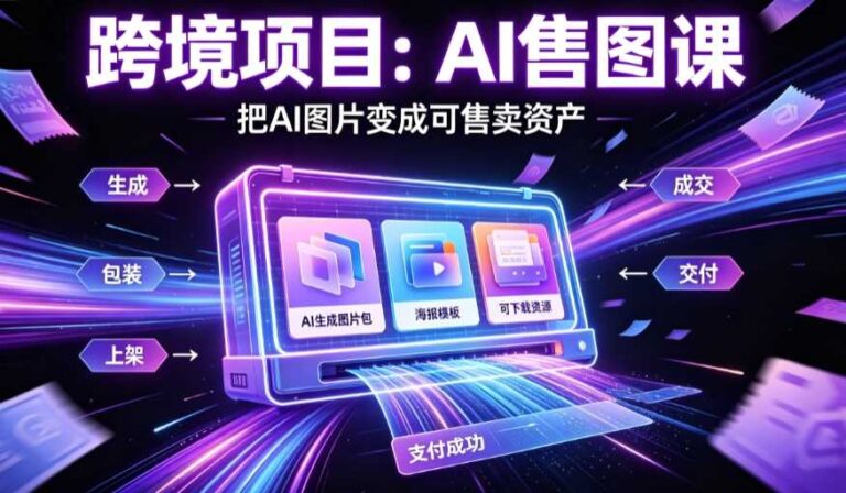 跨境项目:AI售图课,虚拟产品