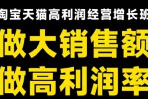 猫课子幽·天猫淘宝高利润经营增长班31期线下课（杭州8月22-24日）【音频+字幕】