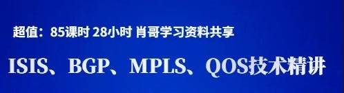 ISIS、BGP、MPLS v隧道、QOS 技术精讲（价值699元）